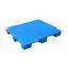 Flat four entry nine legs plastic pallets for warehouse