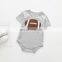 Plain color with baseball pattern short sleeve Jumpsuit baby boy Daily Wear romper wholesale