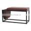 Customized Half PU Leather Folding Shoe Rack Storage Bench for Sundries Books in Living Room