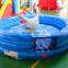 Challenge jousting Inflatable air protection mat, rodeo shark wipeout meltdown sport game for sale