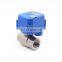 2 way DC12V 1'' brass motorized shut off water ball valve with manual override