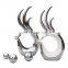 Wholesale silver living room decoration finger shape ceramic decor handmade statue ornaments