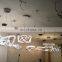 Creative Golden Hotel Lobby Chandelier LED Aluminum Circle Ceiling Light