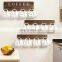 Wall Mounted Coffee Mug Holder Wooden Rustic Cup Organizer with Hooks shelf