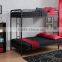 C style Bedroom Furniture Twin Futon Metal Frame Bunk Bed/Triple Bed