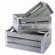 Decorative Storage Wooden Crates with Metal Trims