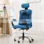 2021 modern black computer desk chair swivel reclining executive ergonomic mesh office chair with footrest headrest for office