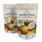 Stand up zip lock doypack 200g 450g matte aluminum foil pouch mylar resealable plastic food bag for coconut palm sugar