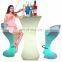 New design fashion shape mRohstifunctional plastic tea coffee table led bar furniture table and chair for event nightclub