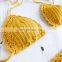 Hot Sale Crochet Swimsuit in Yellow, Women Crochet Bathing Suit Bikini Vietnam Supplier Cheap Wholesale