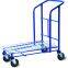 Heavy Duty  Cargo Warehouse Trolley 4 Swivel flat casters with Platfrom and foldable baskets 02