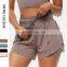 New Two-in-one Nude Feeling Women Yoga Shorts Fitness Workout Running Gym Wear Sports Yoga Shorts