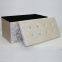 Ice Velvet ottoman-Beige