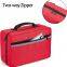 Carryable First Aid Bag Empty, Emergency Trauma Bag for Accessories, Medical Supplies Bag with 2.5 Inner Flap, Red