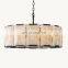Hengzhi Modern Villa Large Circle Design Natural Stone Hanging Lamps HARLOW CALCITE ROUND CHANDELIER for Indoor