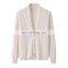 Vintage Women's Chevron Knitted Sweater Single Breasted Cashmere Cardigan with V-Neck Casual Style for Autumn Season