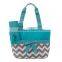 Fashion Grey Chevron Diaper Bag with Changing Pad OEM Chevron Diaper Bag