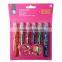 EN71 And ASTM testing passed 6pcs Glitter Tattoo Pens