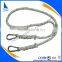 3 strand twist nylon polyester mooring rope with metal hook for boat