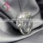 Round Cut 3-stone Halo Moissanite 3CT 9.0mm Center 14k 18k White Yellow Gold Diamond Wedding Engagement Ring