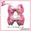 Delicate girls hair clip ribbon bow,baby boutique wholesale ribbon bow hairgrips