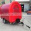 7.6 * 5.5ft red Food Van / Street Food Vending Cart For Sales, Hot Dog Cart / Mobile Food Trailer With Big Wheels in line with E