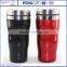 Hot selling 16oz double wall clear outer plastic inner stainless steel travel tumbler coffee car mug