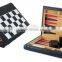 2 In 1 Foldable PU Leather Chess Table And Backgammon Board Case