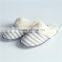 ladies comfortable stripe print jersey indoor slipper