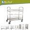 Commercial Kitchen Trolleys with Baskets,chrome wire vegetable stand basket