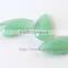 Green pear cut 10*20mm opaque machine cut glass stones, colored glass stones china glass stone