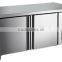 Stainless steel kitchen workbench fridge /supermarket chest deep freezer