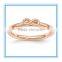 Infinity Symbol Stackable Ring In rose gold Plated color