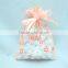 2016 New trendy products organza bags with logo ribbon cargo 