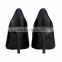 2016 office comfortable High Heel classic pointy toe ladies breatheable PU lining black sheep skin pump shoes