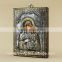 Greek & Russian Orthodox Wooden Icon. Mother God. Hodegetria. Silver. Made in Italy
