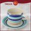 12pcs. Drinkware handpainted cup and saucer, ceramic cup and saucer