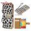 White Leopard Leather Wallet Case Printing Cell Phone Case