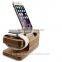 Christmas gift Natural Bamboo Wood Charging Stand for Apple Watch&Phone ,2 in 1 Charging Dock Holder For Apple Watch                        
                                                Quality Choice