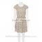oem women's elasticated waist dress printed cheap formal dress patterns