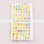 Custom hot sale pvc 3d wall sticker color self-adhesive child letter sticker sheet cartoon number sticker for kid
