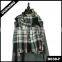 D038-F Tartan Pashmina Scarves Plaid Black Scarf