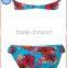 Flower printed V nack bandeau frill bikini strapless swimwear