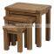 Chunky style solid oak nest of tables/living room furniture