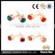 Honestar Wholesale caflon earrings birthstones glod stud ear piercing jewelry
