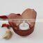 brown frosted glass flower candle holders ,home decorative christmas candles