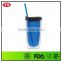 Personalized Colorful Plastic insulated water tumbler with lid and straw