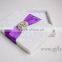 New Design Custom fashion New high quality wedding invitation silk boxes with brooch