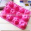 Wholesale FDA food grade 12 cavity flowers shaped nonstick silicone soap making moulds supplies