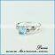 New arrival Fashion Jewelry light blue big crystal Ring Gemstone Ring